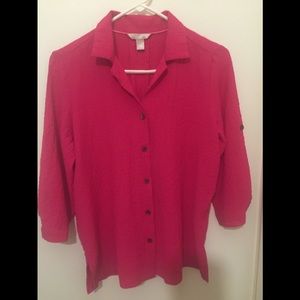 White Stag Women’s Button Down Hot Pink Top